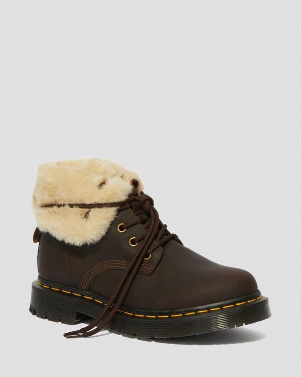 Dr Martens Dámské Zimni Boty 1460 Kolbert Dm's Wintergrip Tmavě Hnědé Hnědé, CZ-268519